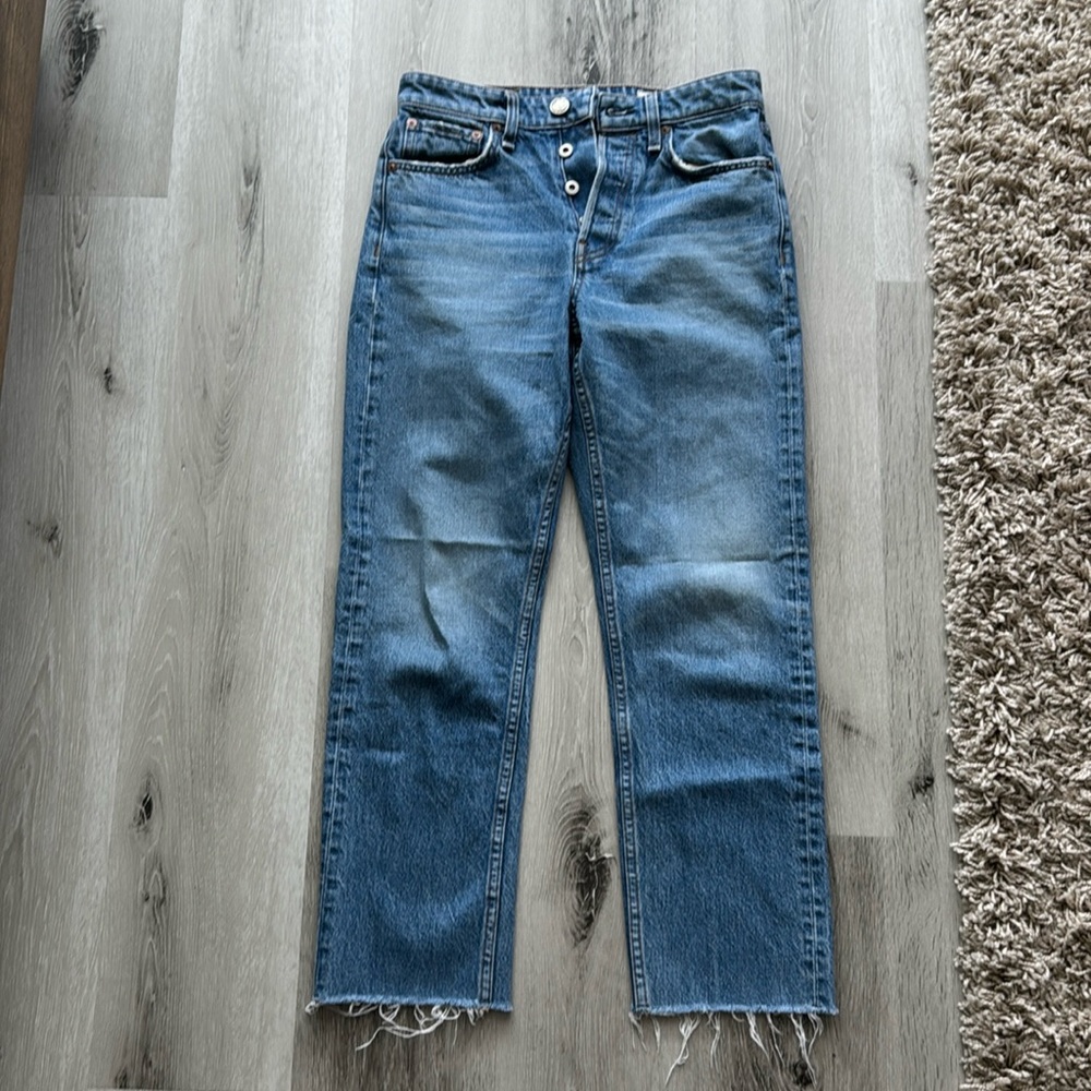 Rag and Bone - Size 26/25 - Cropped Denim with Raw Hem